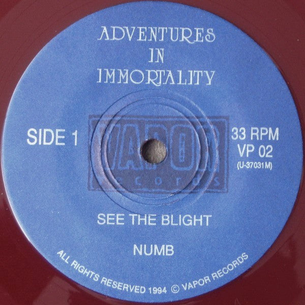 Adventures In Immortality : Adventures In Immortality (7", Bur)