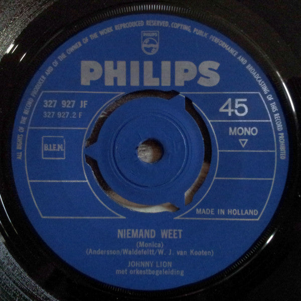Johnny Lion : Tjingeling / Niemand Weet (7", Single, Mono)