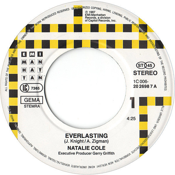 Natalie Cole : Everlasting (7", Single)
