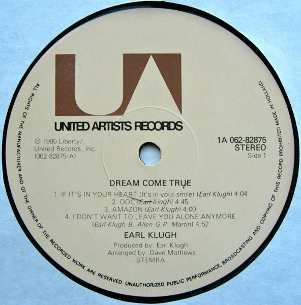 Earl Klugh : Dream Come True (LP, Album)