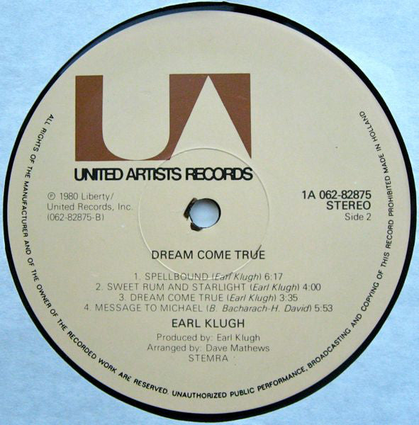 Earl Klugh : Dream Come True (LP, Album)
