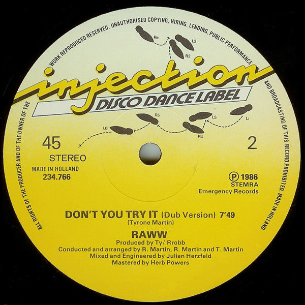 Raww : Don't You Try It (12")