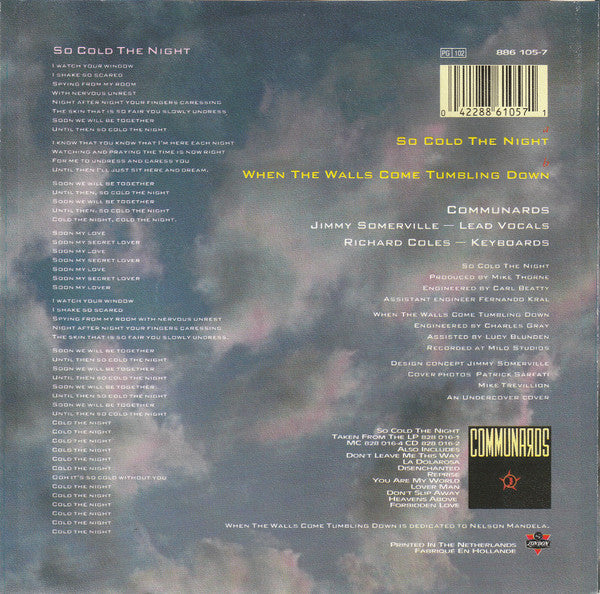 Communards* : So Cold The Night (7", Single)