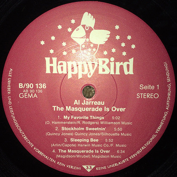 Al Jarreau : The Masquerade Is Over (LP, Album)