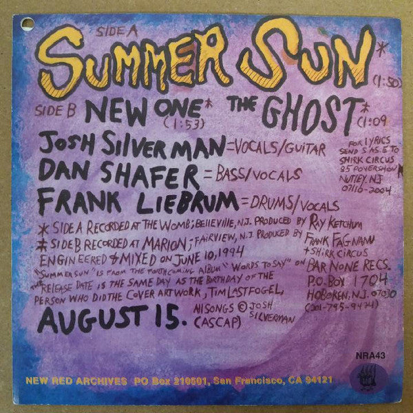 Shirk Circus : Summer Sun (7", Yel)