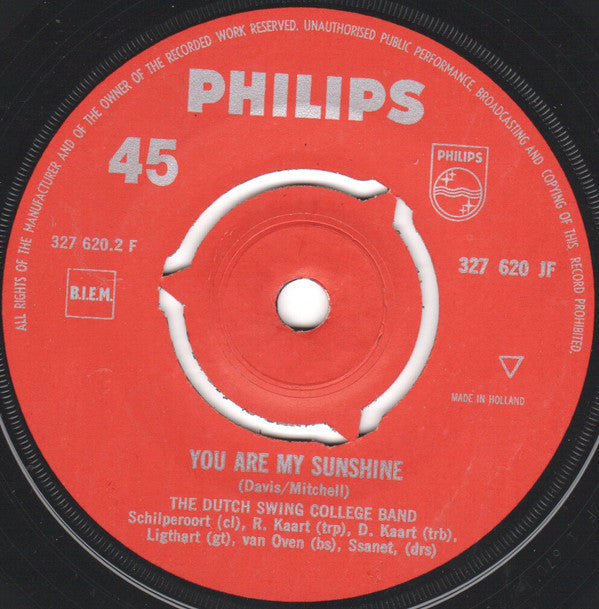 The Dutch Swing College Band : Dominique / You Are My Sunshine (7", Single)