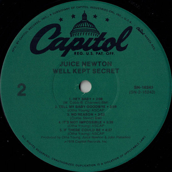 Juice Newton : Well Kept Secret (LP, Album, RE)