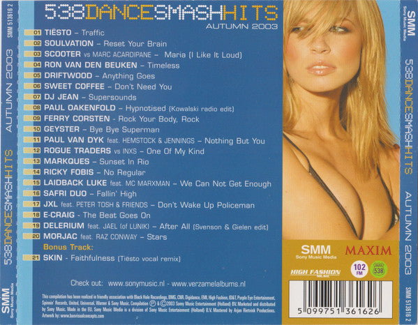 Various : 538 Dance Smash Hits - Autumn 2003 (CD, Comp)