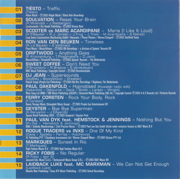 Various : 538 Dance Smash Hits - Autumn 2003 (CD, Comp)