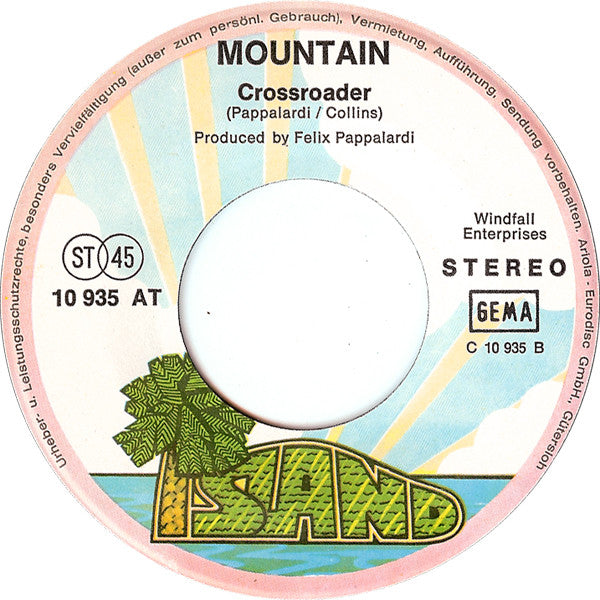 Mountain : Roll Over Beethoven / Crossroader (7", Single)