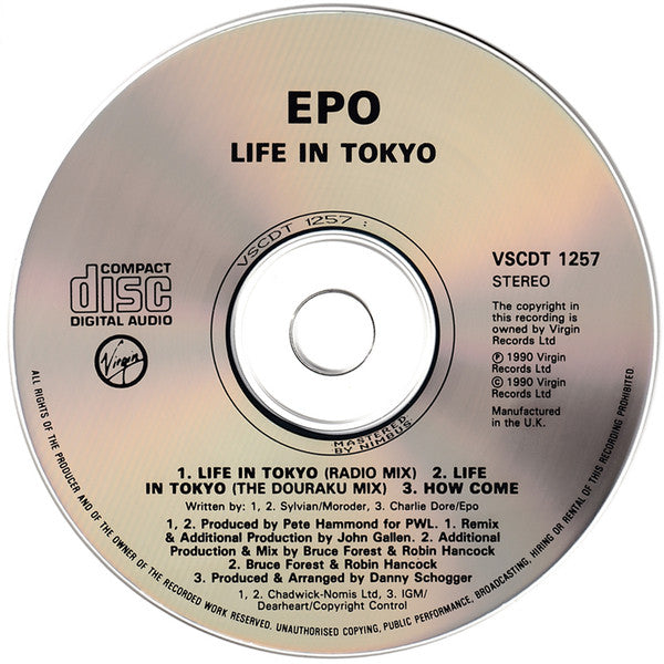 Epo (2) : Life In Tokyo (CD, Single)