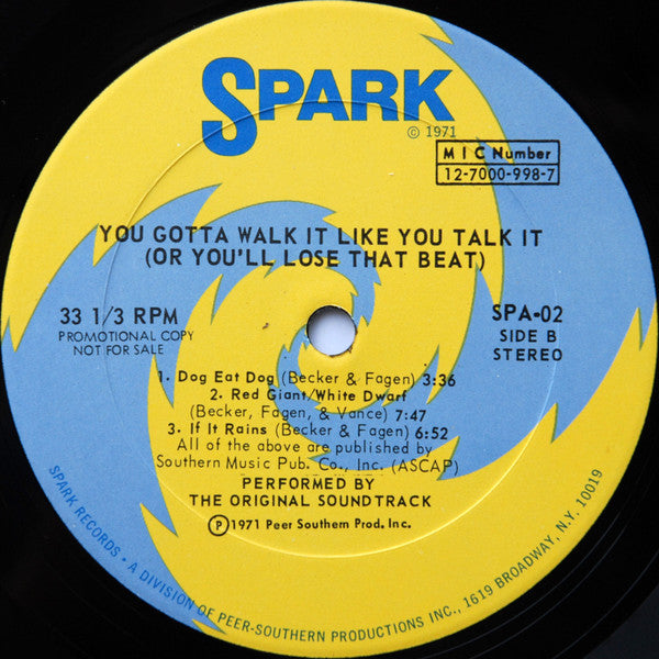 The Original Sound Track : You Gotta Walk It Like You Talk It (Or You'll Lose That Beat) (LP, Album, Promo)