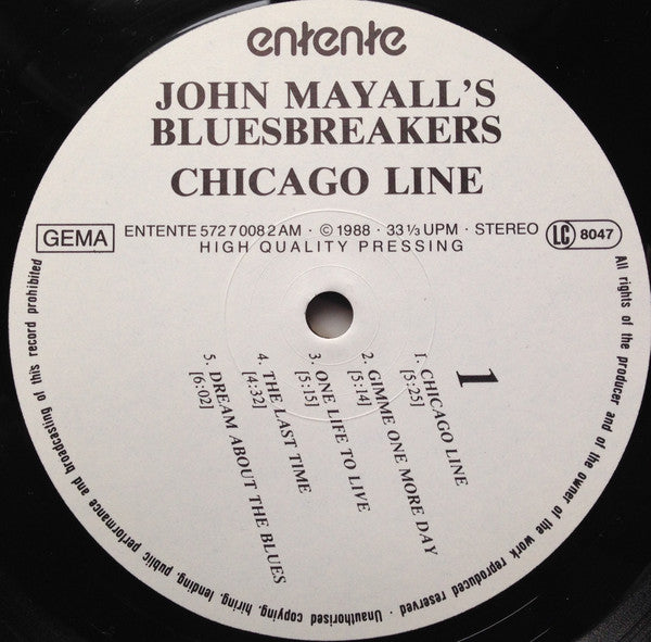 John Mayall & The Bluesbreakers : Chicago Line (LP, Album, Gat)