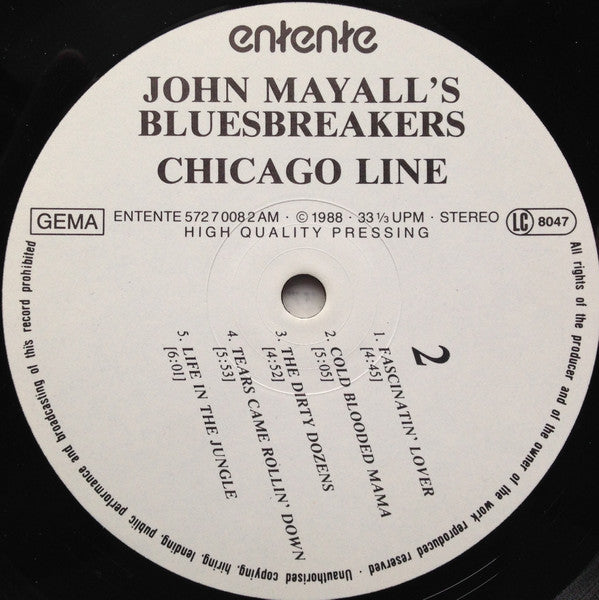 John Mayall & The Bluesbreakers : Chicago Line (LP, Album, Gat)