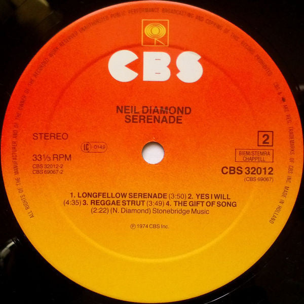 Neil Diamond : Serenade (LP, Album, RE)