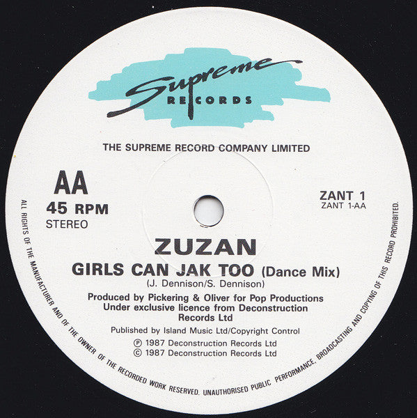Zuzan : Girls Can Jak Too (12")
