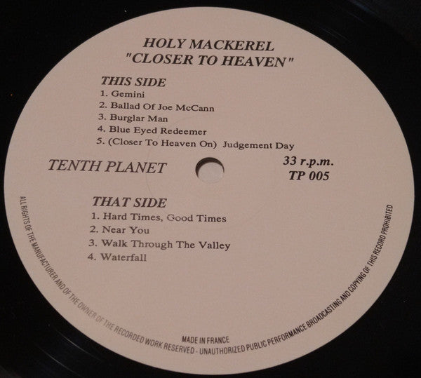 Holy Mackerel : Closer To Heaven (LP, Ltd, Num)