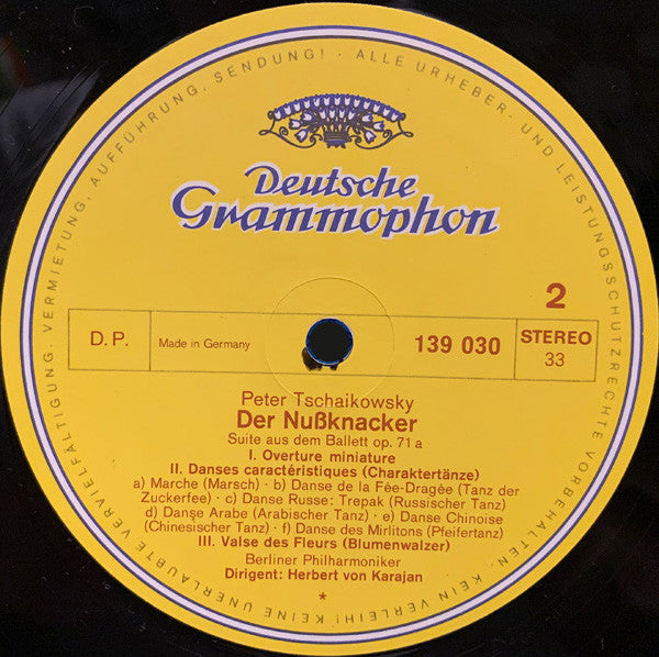 Tschaikowsky* · Karajan*, Berliner Philharmoniker : Streicherserenade, Nussknacker-Suite Op. 71 A (LP)