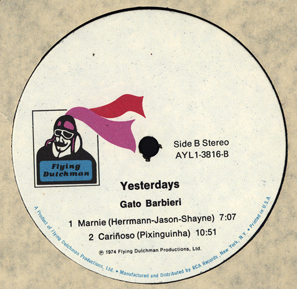 Gato Barbieri : Yesterdays (LP, Album, RE)