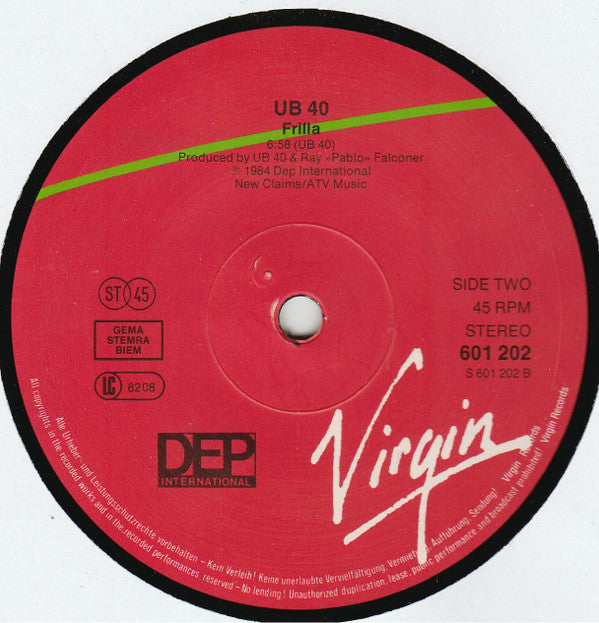 UB40 : Cherry Oh Baby (Dub Mix) (12")