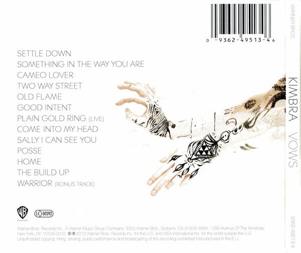 Kimbra : Vows (CD, Album, Dig)