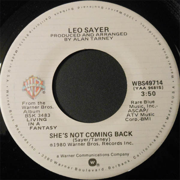 Leo Sayer : Where Did We Go Wrong (7")