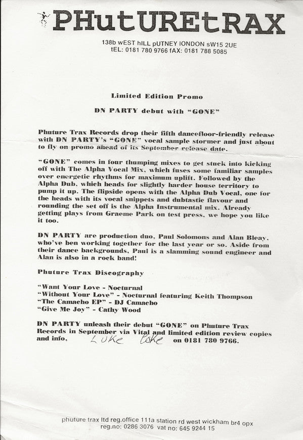 DN Party* : Gone (12")