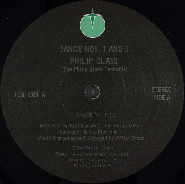 Philip Glass : Dance Nos. 1 And 3 (LP, Album)