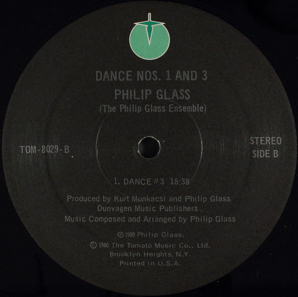 Philip Glass : Dance Nos. 1 And 3 (LP, Album)