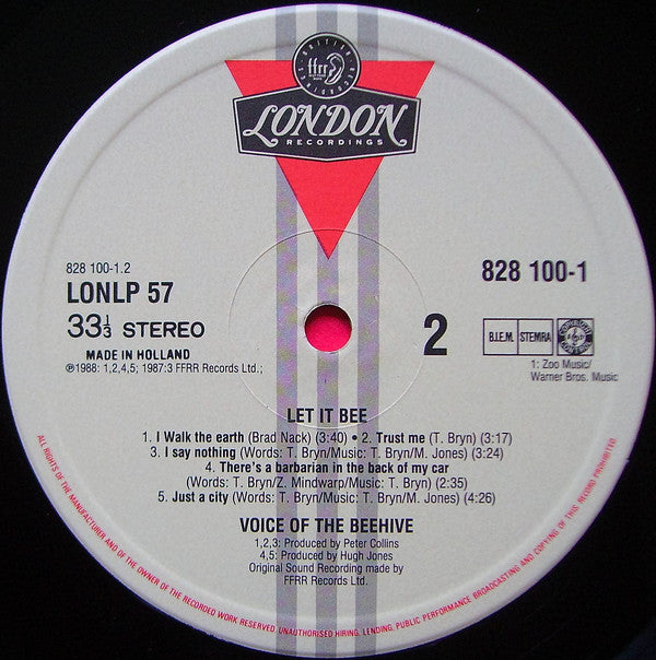Voice Of The Beehive : Let It Bee (LP, Album)