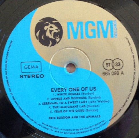Eric Burdon & The Animals : Every One Of Us (LP, Album, RP)