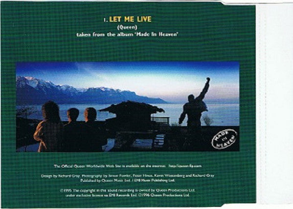 Queen : Let Me Live (CD, Single, Promo)