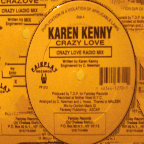 Karen Kenny : Crazy Love (12")