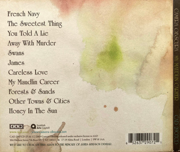 Camera Obscura : My Maudlin Career (CD, Album, Dig)