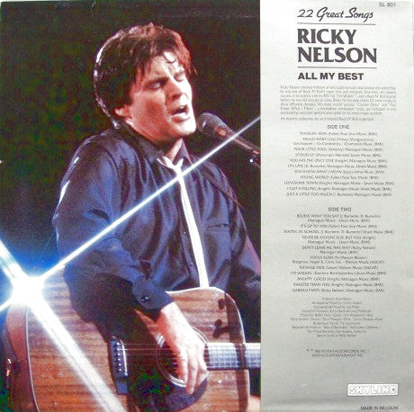 Ricky Nelson (2) : All My Best 22 Great Songs (LP, Album)