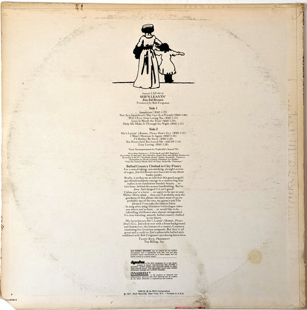 Jim Ed Brown : She's Leavin' (LP, Album)