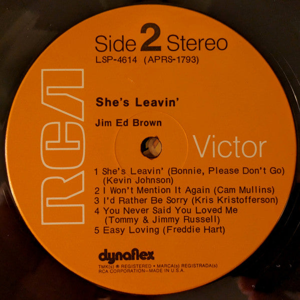 Jim Ed Brown : She's Leavin' (LP, Album)
