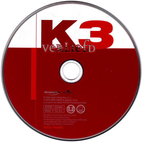 K3 : Verliefd (CD, Album, RE)