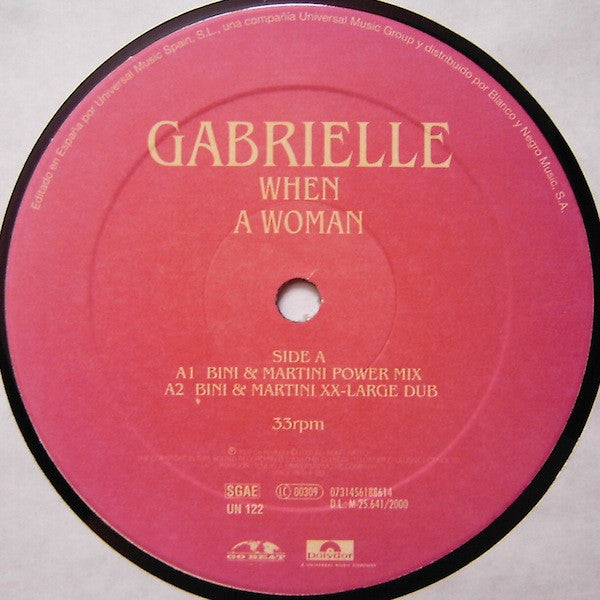 Gabrielle : When A Woman (12")