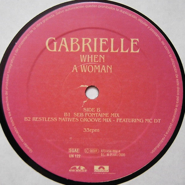Gabrielle : When A Woman (12")