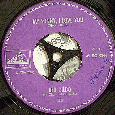Rex Gildo : Zwei Blaue Vergissmeinnicht / My Sonny, I Love You (7", Single)