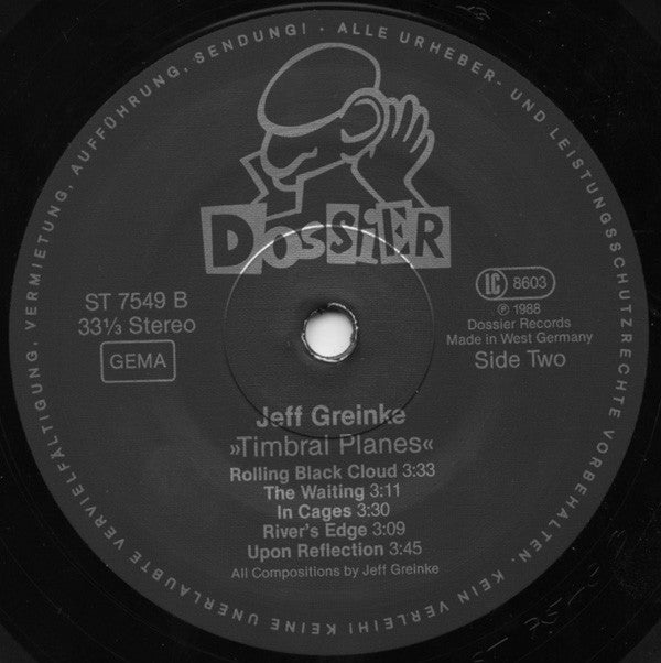 Jeff Greinke : Timbral Planes (LP, Album)