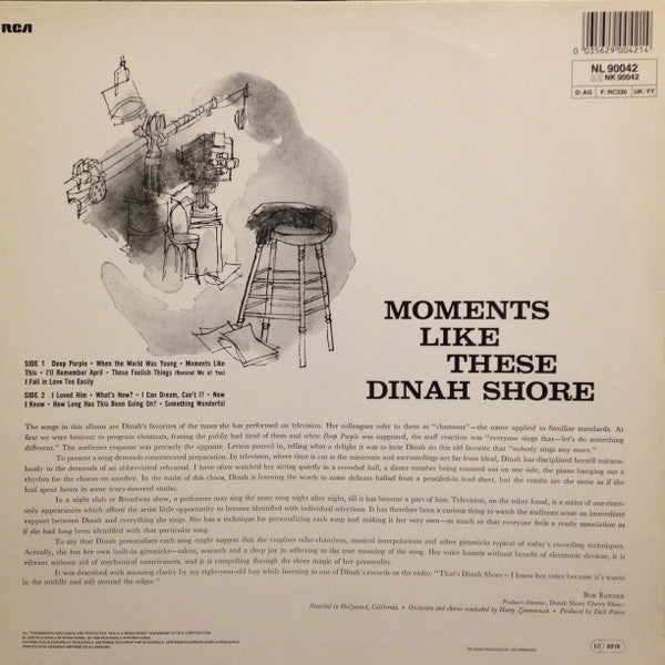 Dinah Shore : Moments Like These (LP, RE)