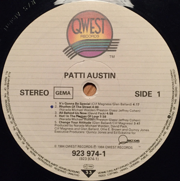 Patti Austin : Patti Austin (LP, Album)