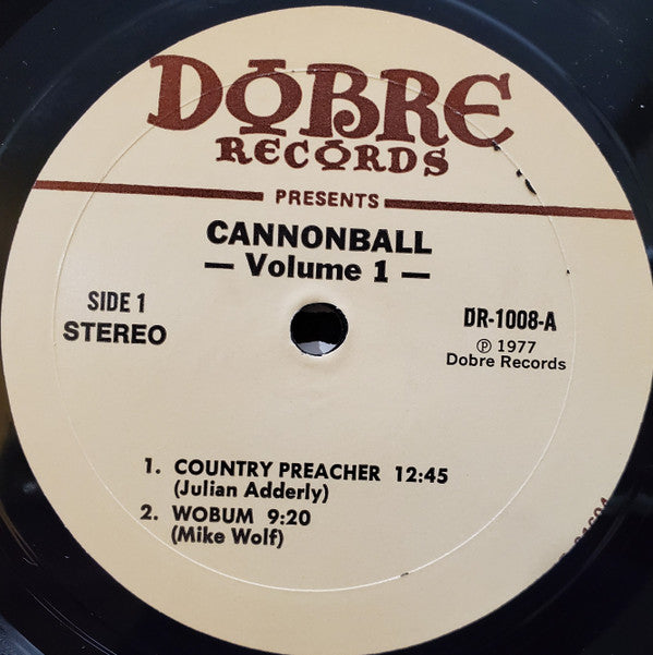Cannonball Adderley : Cannonball - Volume One (LP, Album)