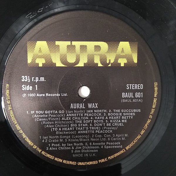 Various : Aural Wax (LP, Comp)
