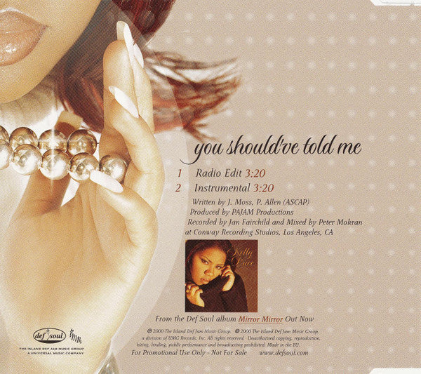 Kelly Price : You Should've Told Me (CD, Single, Promo)
