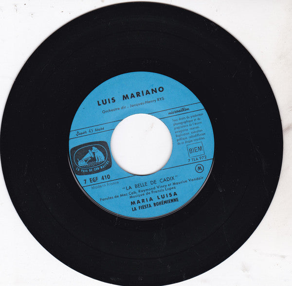 Luis Mariano : La Belle De Cadix (7", EP)