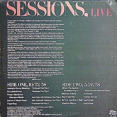 Red Nichols, Firehouse Five Plus Two : Sessions, Live (LP)