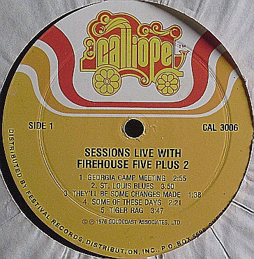 Red Nichols, Firehouse Five Plus Two : Sessions, Live (LP)